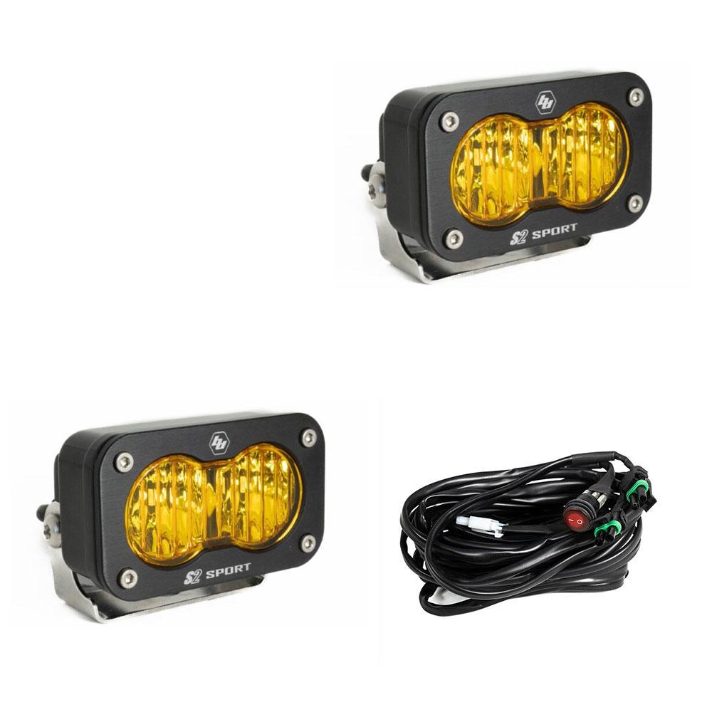 Baja Designs | Work Lights | LED Work Light Baja Amber Lens Wide Cornering Pattern Pair S2 Sport Baja Designs | 547815