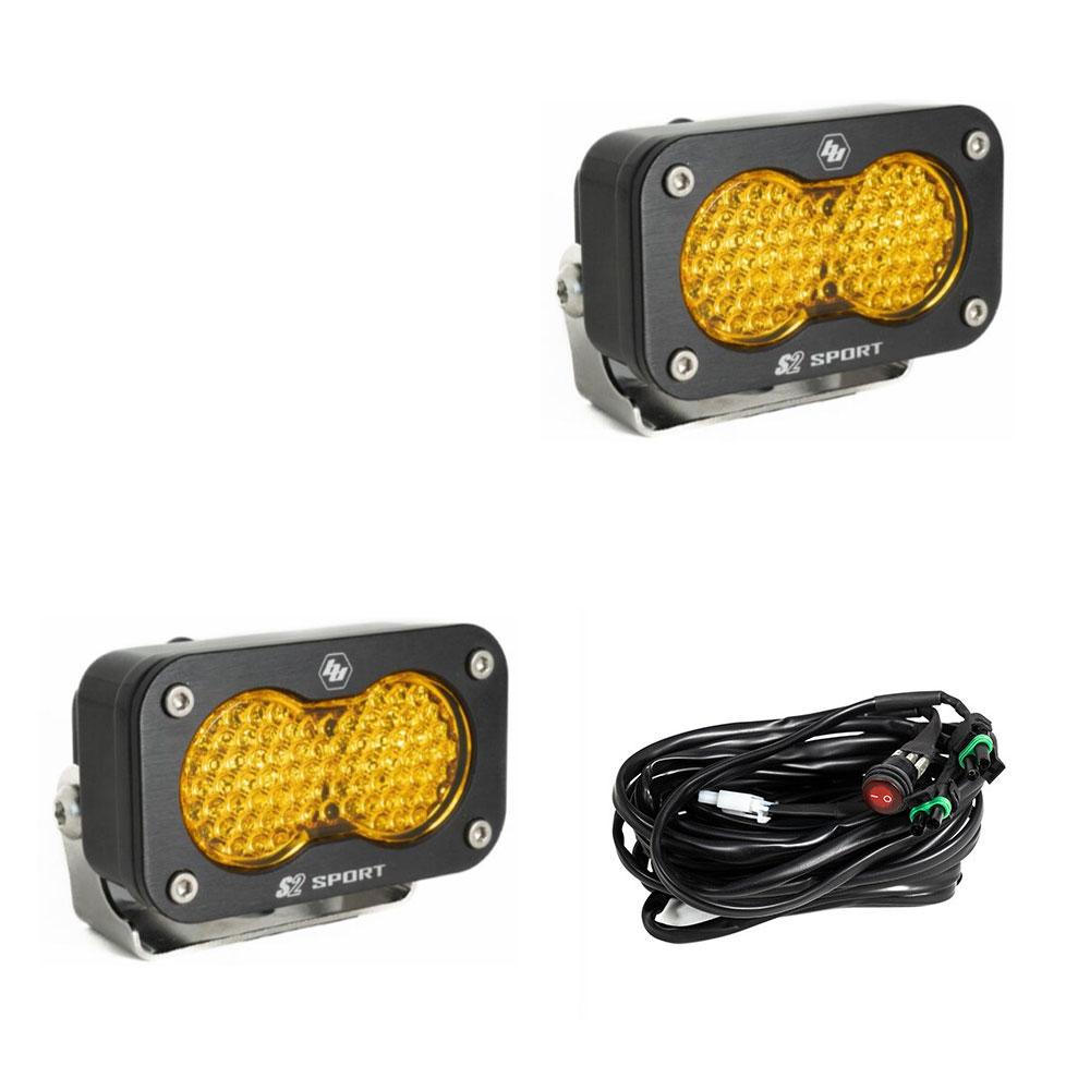 Baja Designs | Work Lights | LED Work Light Baja Amber Lens Work/Scene Pattern Pair S2 Sport Baja Designs | 547816