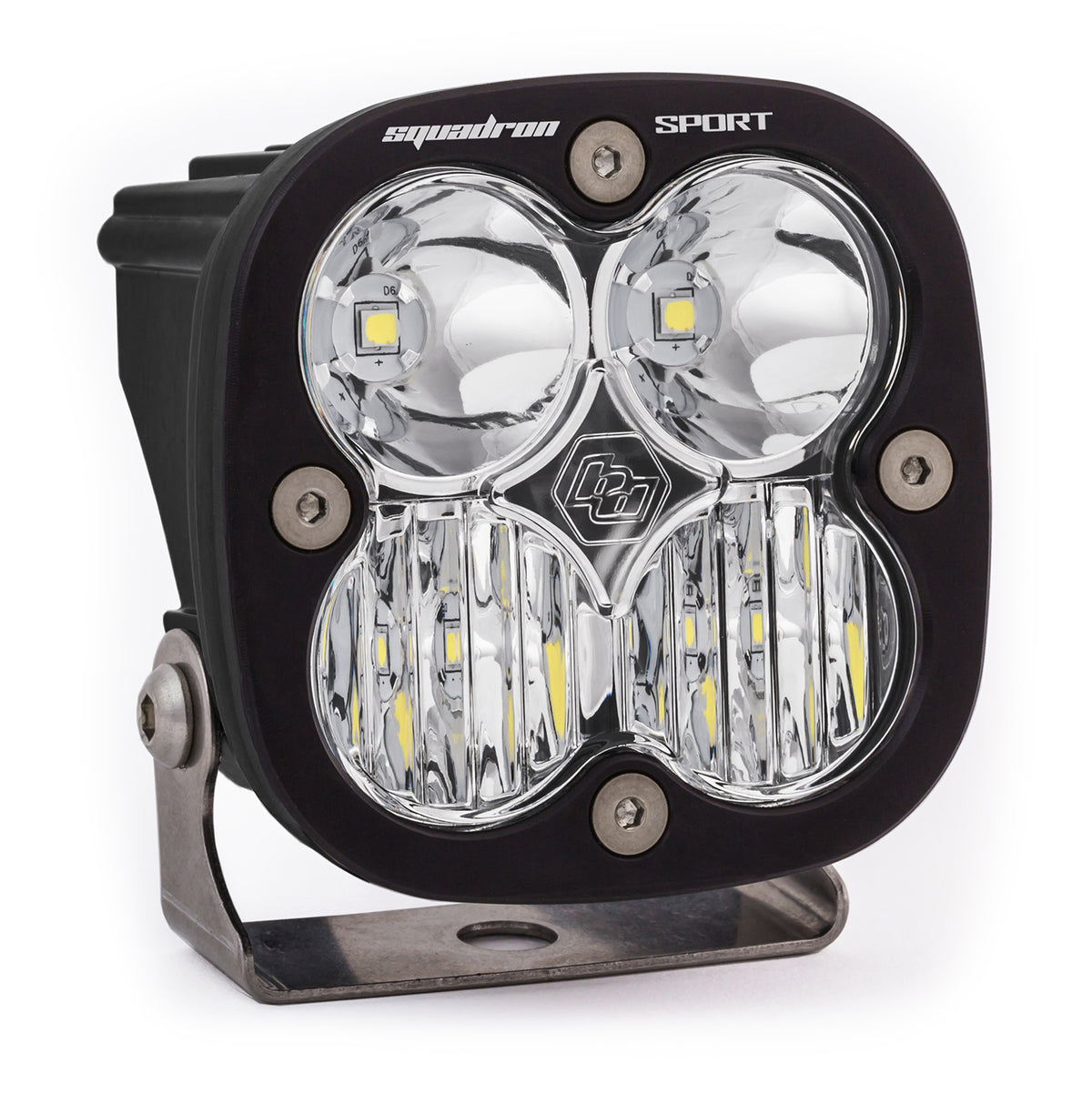 Baja Designs | LED Light Pods | LED Light Pod Wide Cornering Pattern Clear Black Squadron Sport Baja Designs | 550005