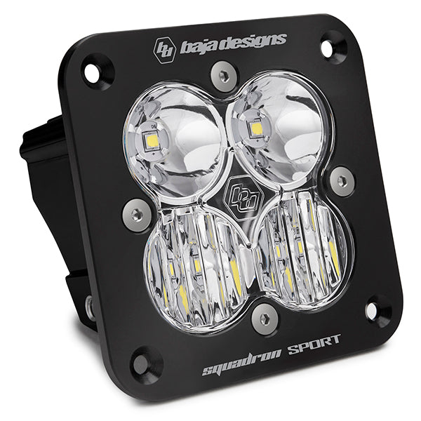 Baja Designs | LED Light Pods | Flush Mount LED Light Pod Black Clear Lens Driving/Combo Pattern Squadron Sport Baja Designs | 551003
