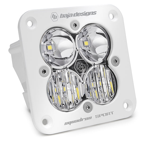 Baja Designs | LED Light Pods | Flush Mount LED Light Pod White Clear Lens Driving/Combo Pattern Squadron Sport Baja Designs | 551003WT