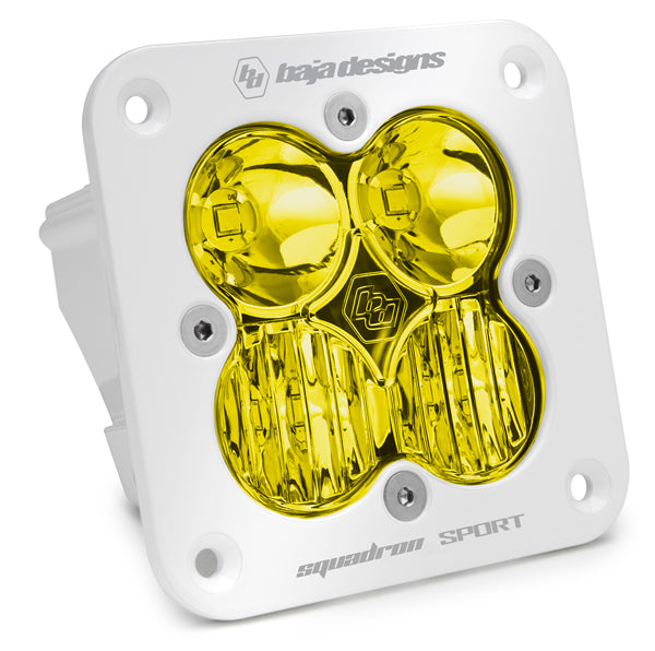 Baja Designs | LED Light Pods | Flush Mount LED Light Pod White Amber Lens Driving/Combo Pattern Squadron Sport Baja Designs | 551013WT