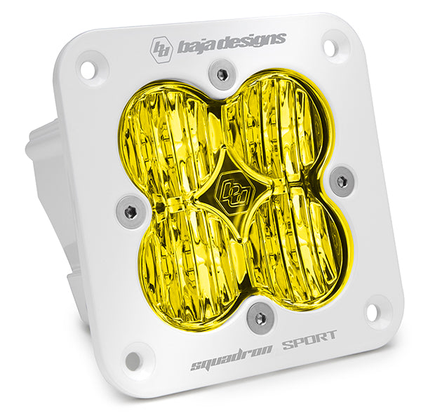 Baja Designs | LED Light Pods | Flush Mount LED Light Pod White Baja Amber Lens Wide Cornering Pattern Squadron Sport Baja Designs | 551015WT