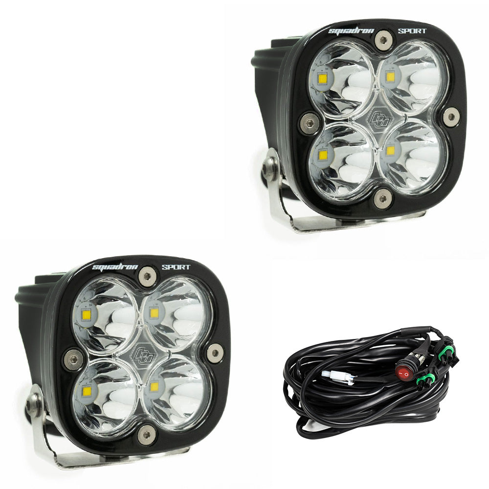 Baja Designs | LED Light Pods | LED Light Pods Clear Lens Spot Pair Squadron Sport Baja Designs | 557801