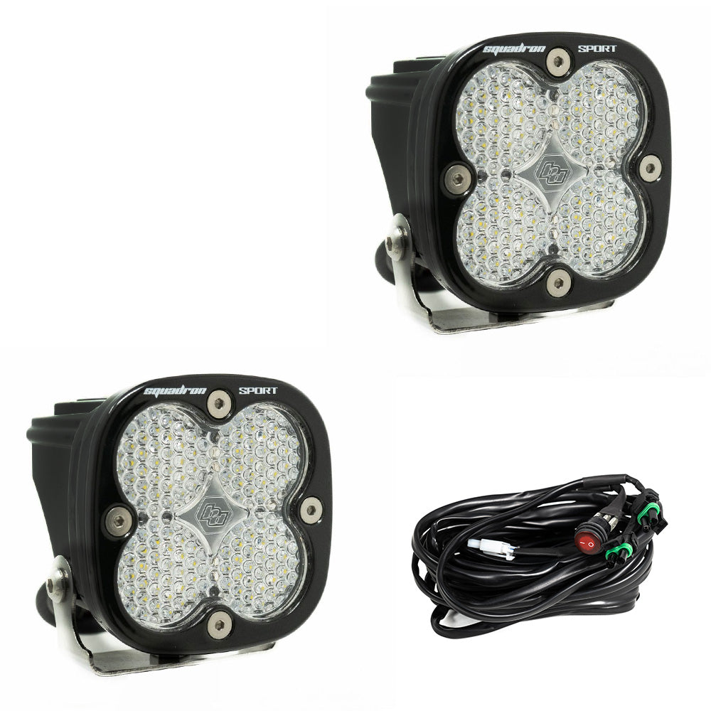 Baja Designs | LED Light Pods | LED Light Pods Clear Lens Work/Scene Pair Squadron Sport Baja Designs | 557806