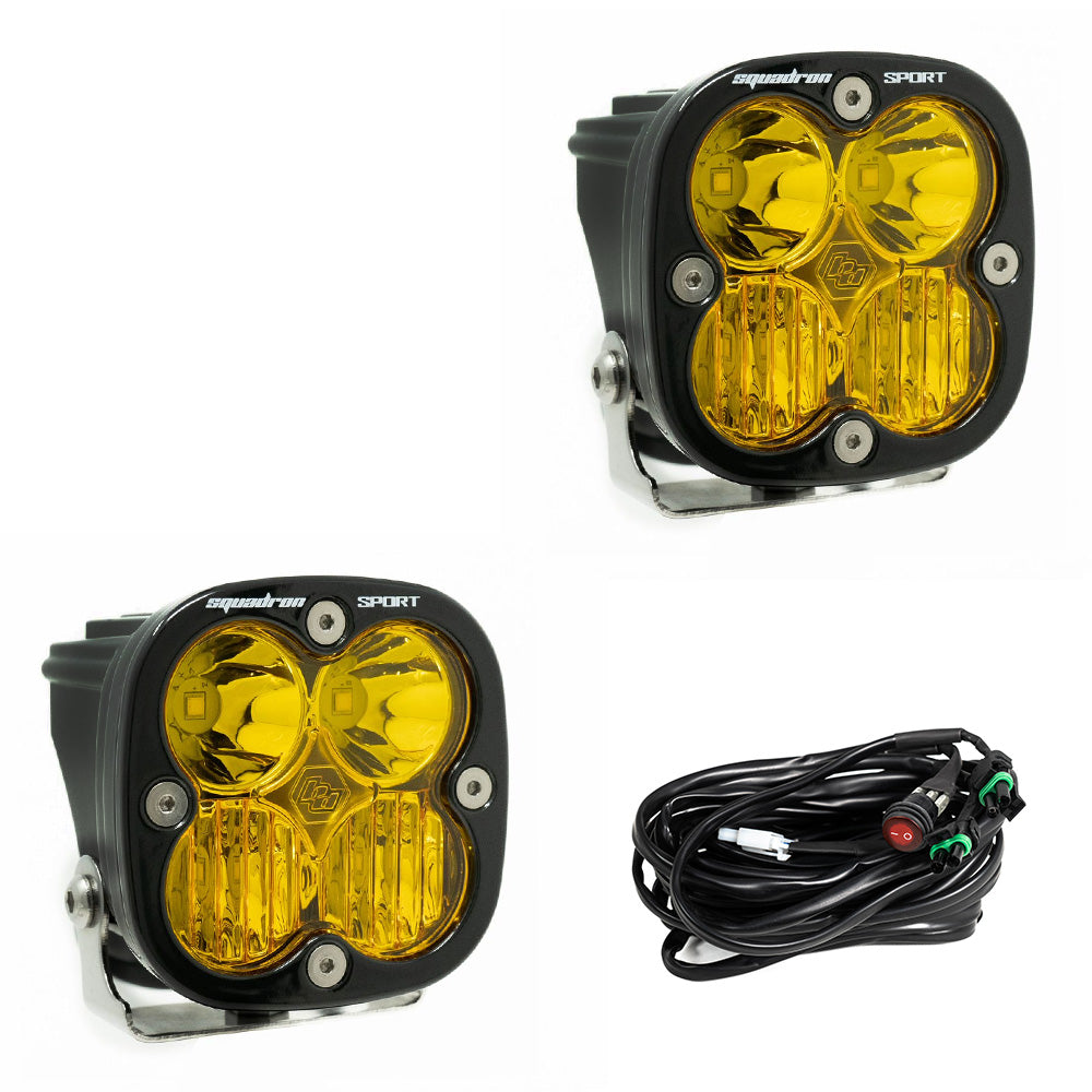 Baja Designs | LED Light Pods | LED Light Pods Amber Lens Driving/Combo Pair Squadron Sport Baja Designs | 557813