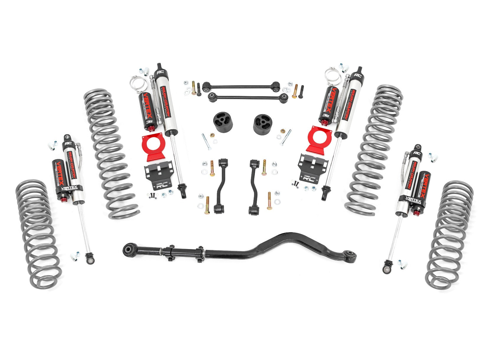 Jeep Gladiator 3.5 Inch Jeep Suspension Lift Kit Coil Springs Vertex Reservoir Shocks For 20-Pres Jeep Gladiator Rough Country