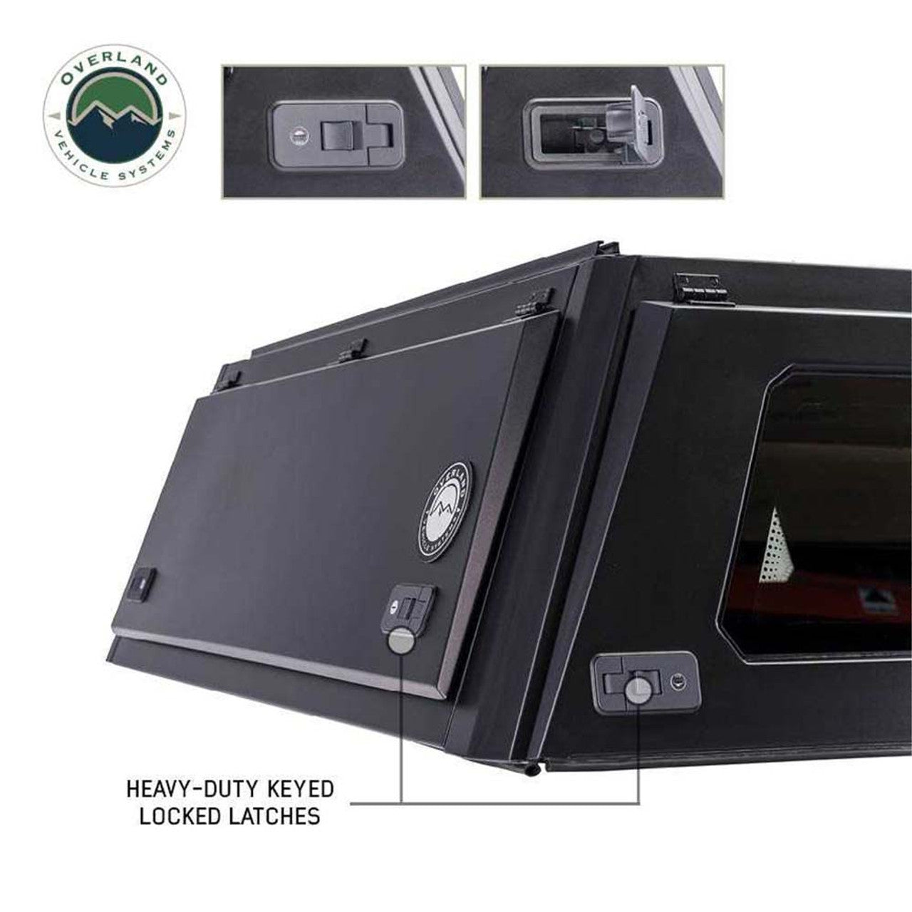 OVS | Truck Bed Caps | Expedition Truck Cap W/Full Wing Doors, Front and Rear Windows and 3rd Brake Light 09-24 Ford F150 5.5 Foot Bed Overland Vehicle Systems | 70100004