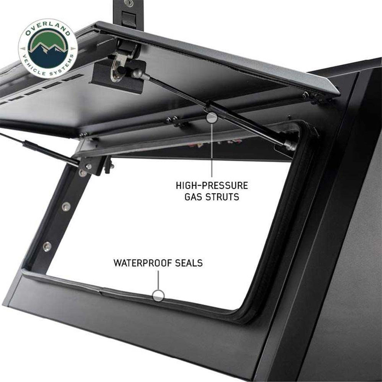 OVS | Truck Bed Caps | Expedition Truck Cap W/Full Wing Doors, Front and Rear Windows and 3rd Brake Light 09-24 Ford F150 5.5 Foot Bed Overland Vehicle Systems | 70100004