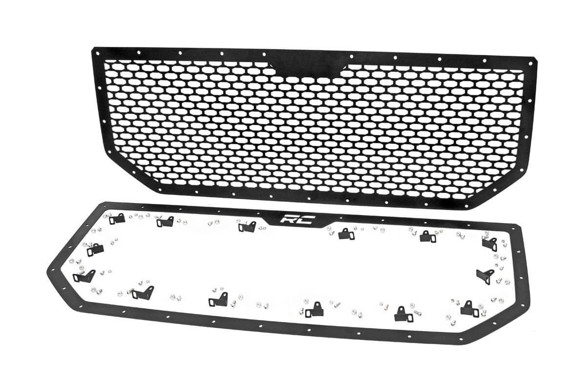 Rough Country | Grilles | Sierra Mesh Grille 16-18 Sierra 1500 Black Powdercoat Stainless Steel Hardware Rough Country | 70156