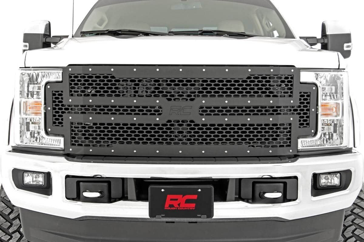 Rough Country | Grilles | Ford Mesh Grille 17-19 Super Duty Rough Country | 70213