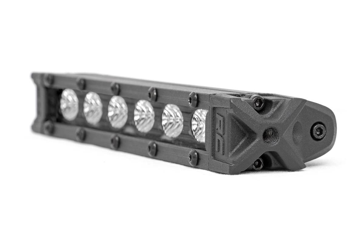 Rough Country | LED Light Pods | 6-inch Slimline Cree LED Light Bars Pair Black Series Rough Country | 70406ABL