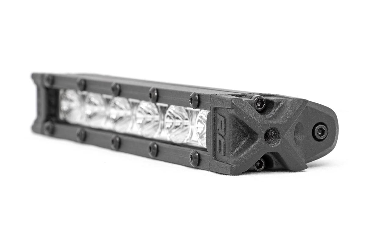 Rough Country | LED Light Pods | 6-inch Slimline Cree LED Light Bars Pair Chrome Series Rough Country | 70406A