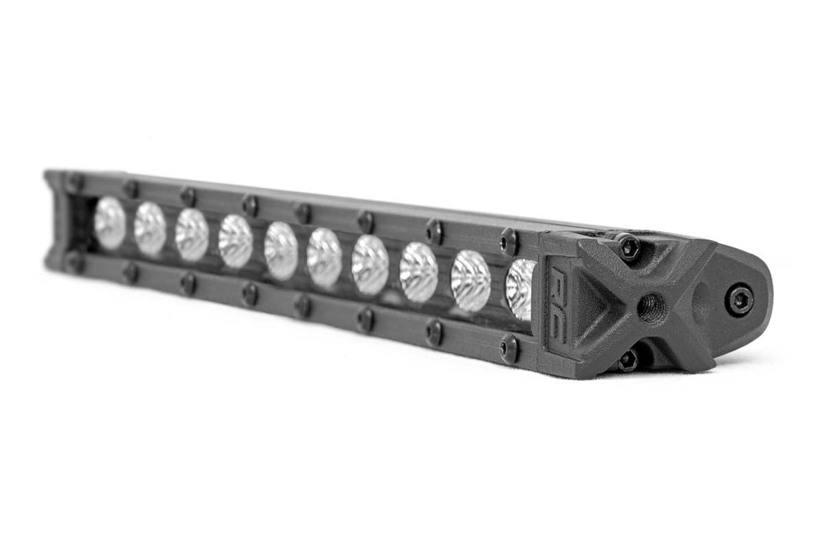 Rough Country | LED Light Pods | 10-Inch Slimline Cree LED Light Bar Black Series Rough Country | 70411ABL