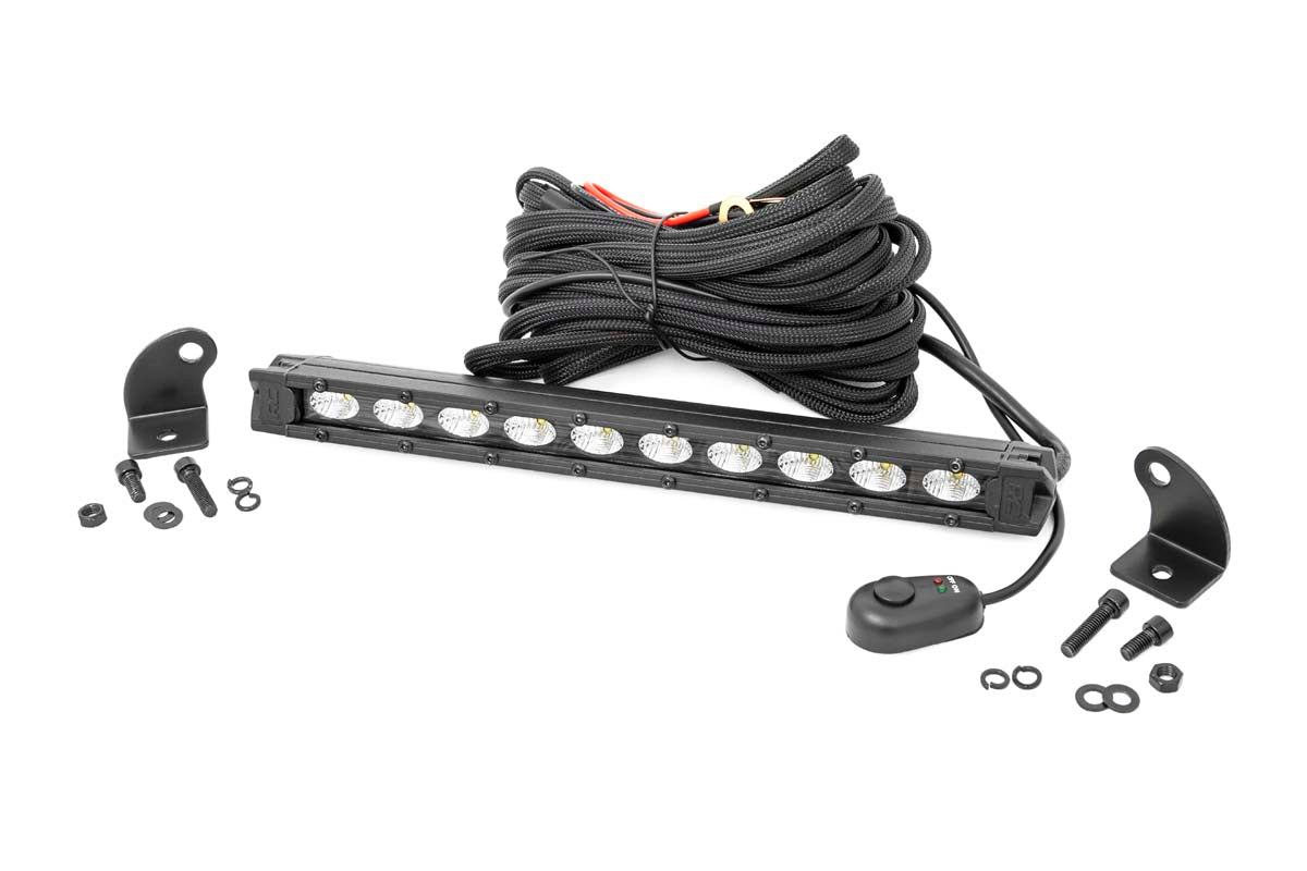 Rough Country | LED Light Pods | 10-Inch Slimline Cree LED Light Bar Black Series Rough Country | 70411ABL