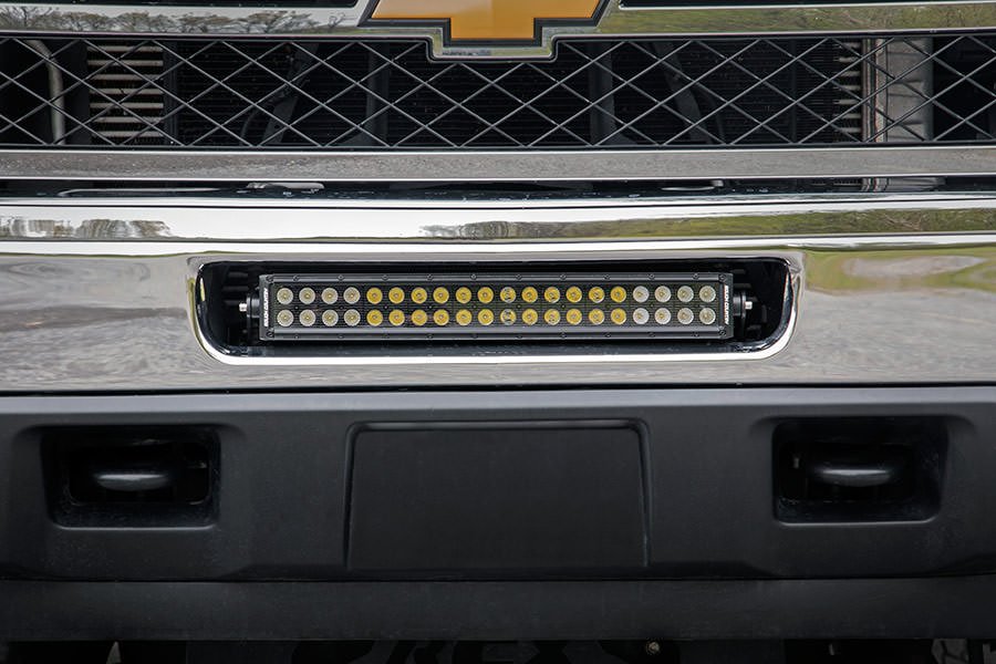 Rough Country | LED Light Bars | Chevrolet 20 Inch LED Light Bar Hidden Bumper Mounts 11-14 Silverado 2500HD Rough Country | 70522