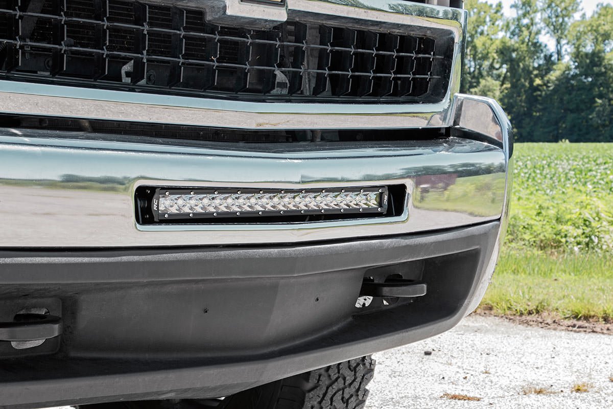 Chevrolet 20 Inch Single Row LED Bumper Mount 07-13 Silverado 1500 Rough Country