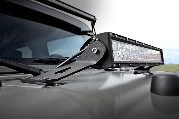 Rough Country | Mounting Brackets(Lighting) | Jeep 20 Inch LED Hood Mounts 07-18 Wrangler JK Rough Country | 70533