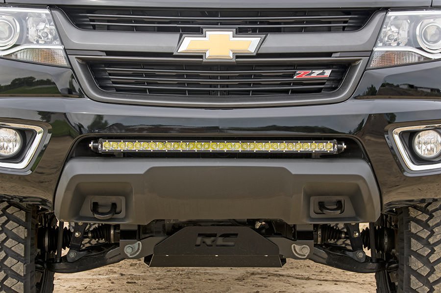 Rough Country | LED Light Bars | 30 Inch Single Row LED Hidden Bumper Mounts 15-22 Colorado/Canyon Rough Country | 70536