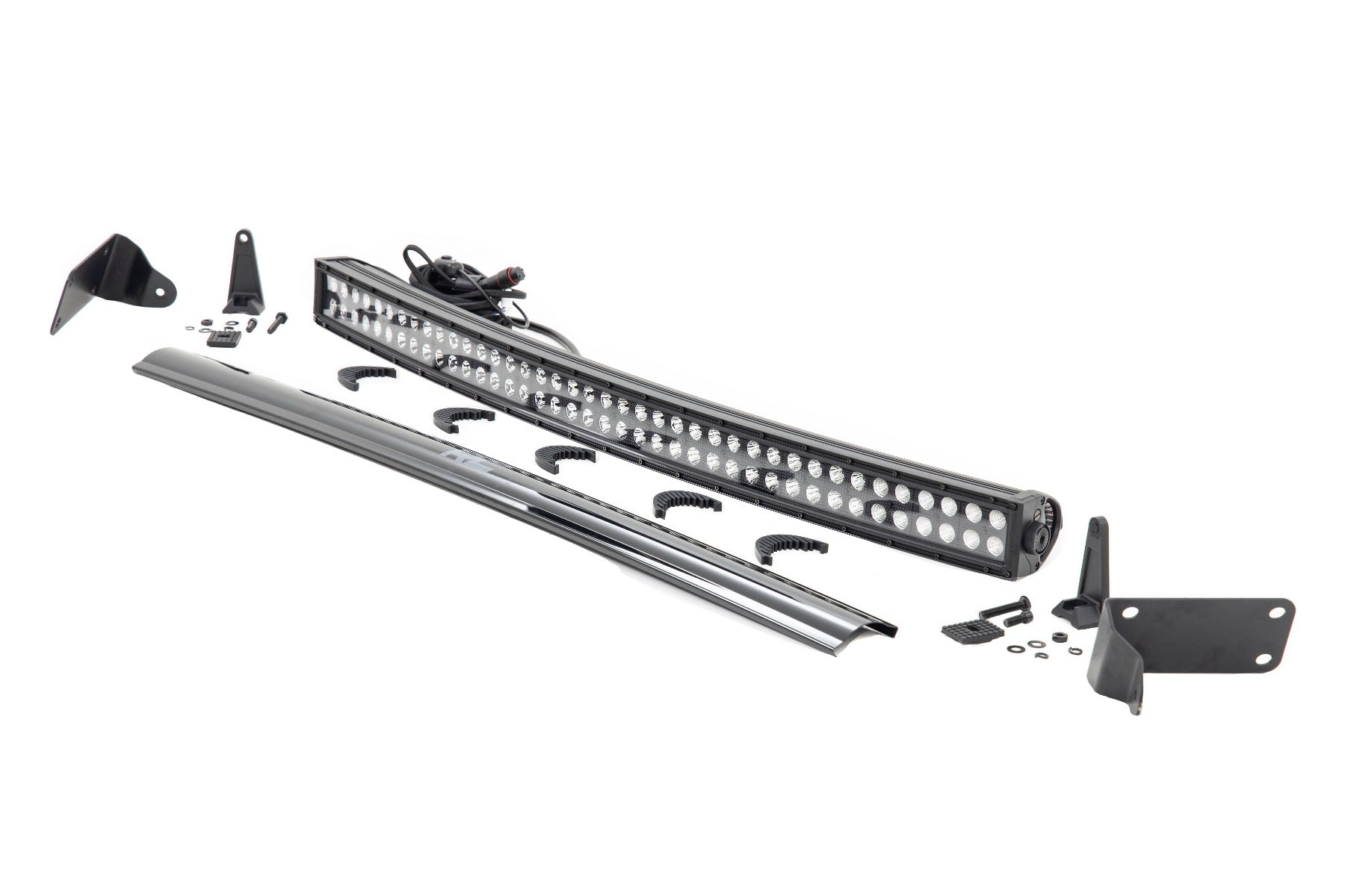 Dodge 40-inch Curved LED Light Bar Hidden Bumper Kit w/Black Series LED For 10-18 Ram 2500/3500 Rough Country