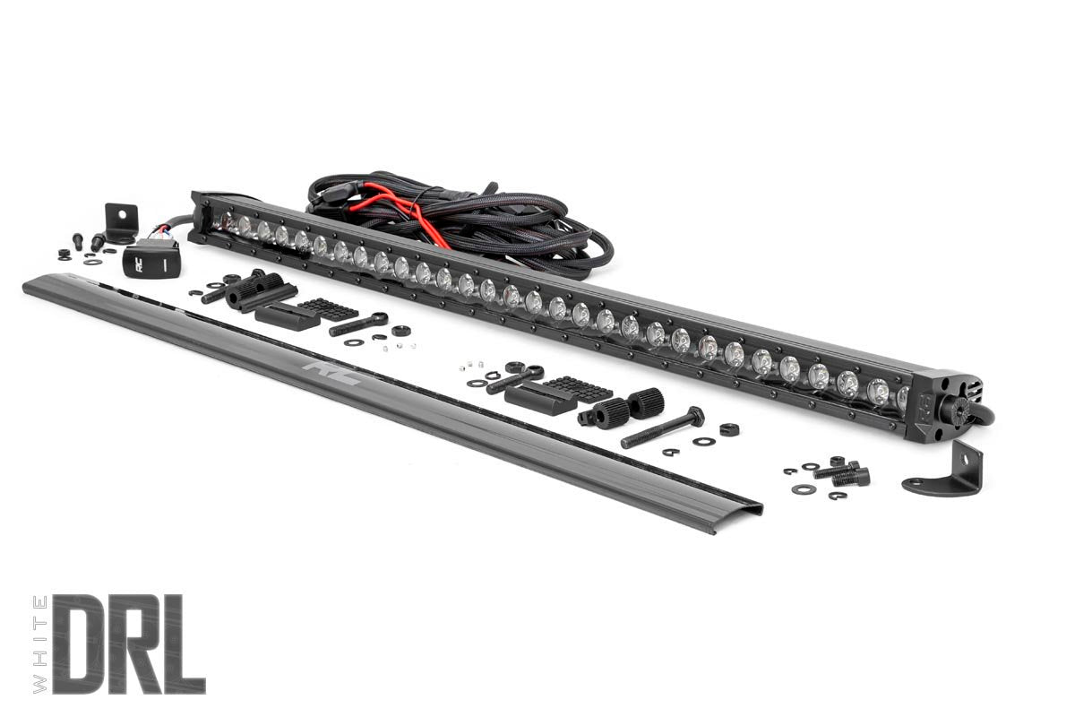 30 Inch CREE LED Light Bar Black Series w/Cool White DRL Rough Country
