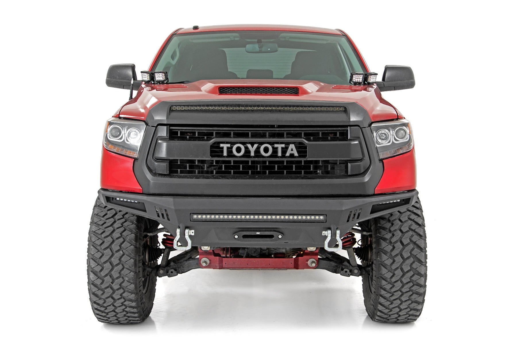 Rough Country | LED Light Kit | Toyota 2-inch LED Lower Windshield Ditch Kit (14-20 Tundra Black Series w/ Cool White DRL) Rough Country | 70837