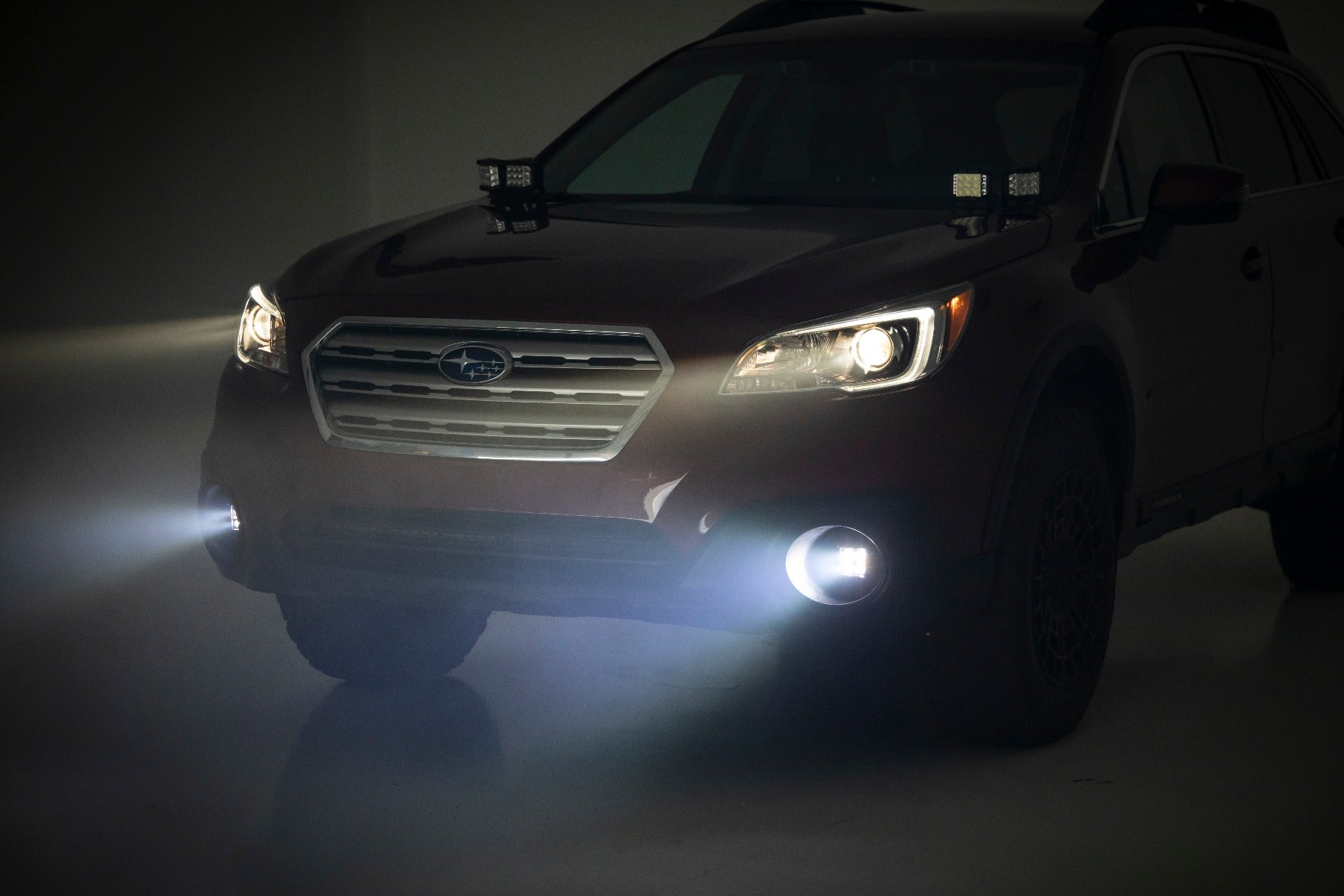 Rough Country | Fog Lights | Subaru Led Fog Light Kit Black Series Flood Beam For 15-19 Outback Rough Country | 70890