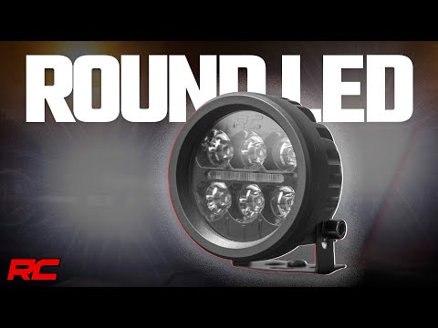 Rough Country | LED Light Pods | Black Series Round LED Light Pair 3.5 Inch Amber DRL Rough Country | 70900