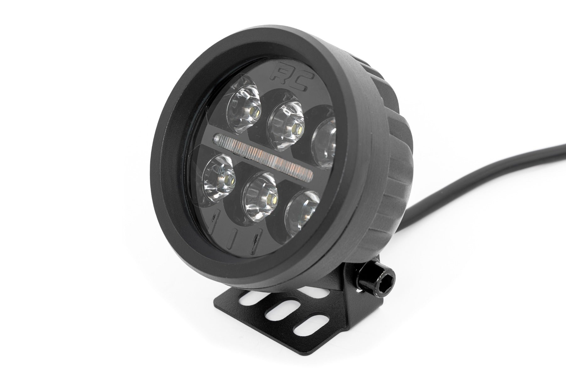 Rough Country | LED Light Pods | Black Series Round LED Light Pair 3.5 Inch Amber DRL Rough Country | 70900