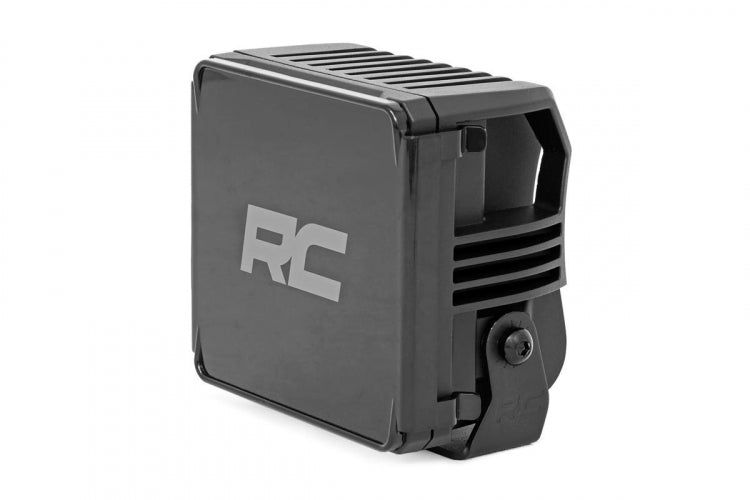 Rough Country | LED Light Pods | 4 Inch Square Cree LED Lights Pair Chrome Series w/Cool White DRL Rough Country | 70905DRL