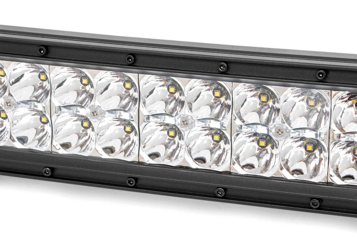 Rough Country | LED Light Pods | 30-inch Cree LED Light Bar Dual Row Chrome Series w/ Cool White DRL Rough Country | 70930D