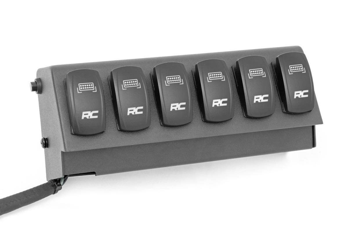 Rough Country | Mounting Brackets(Lighting) | MLC-6 Multiple Light Controller Upper Dash Mount Kit 18-Up Wrangler JL, 20 Gladiator JT Rough Country | 70963