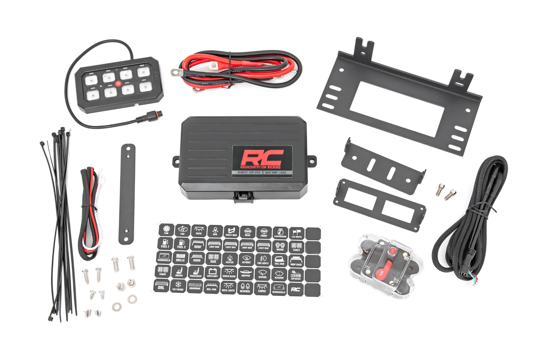 Rough Country | LED Light Kit | 8-Gang Multiple Light Controller Universal Rough Country | 70970