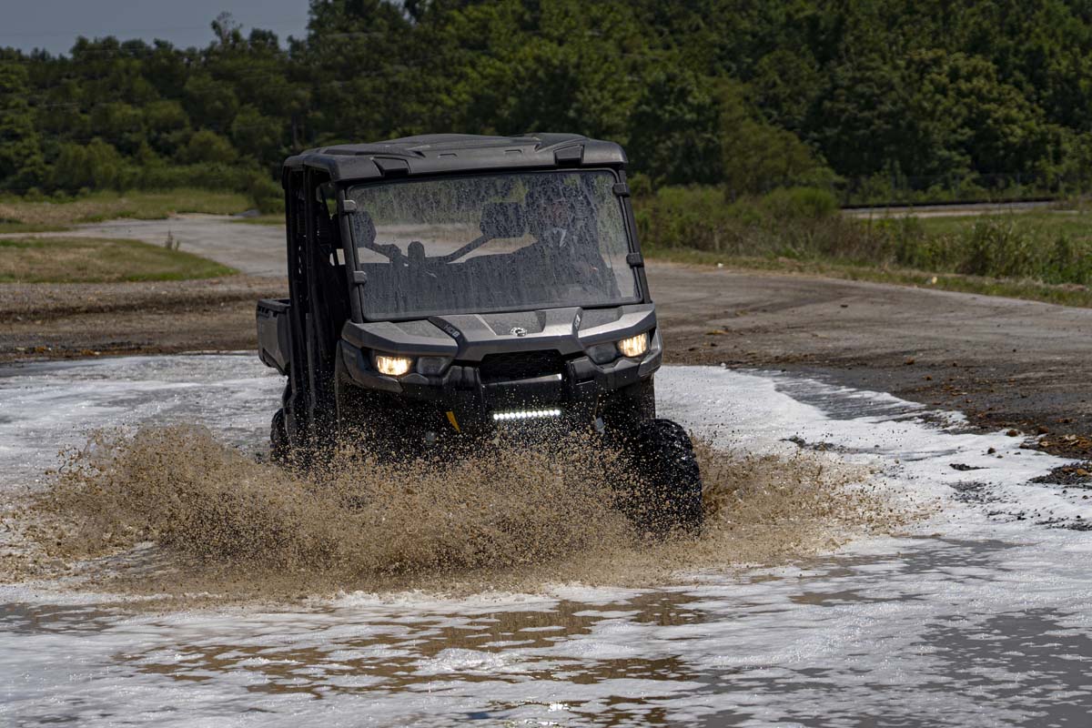 Rough Country | LED Light Bars|Exterior Lighting|Lighting | Can-Am Defender 12 Inch Dual Row Bumper LED Kit For 16-19 Defender Rough Country | 71004