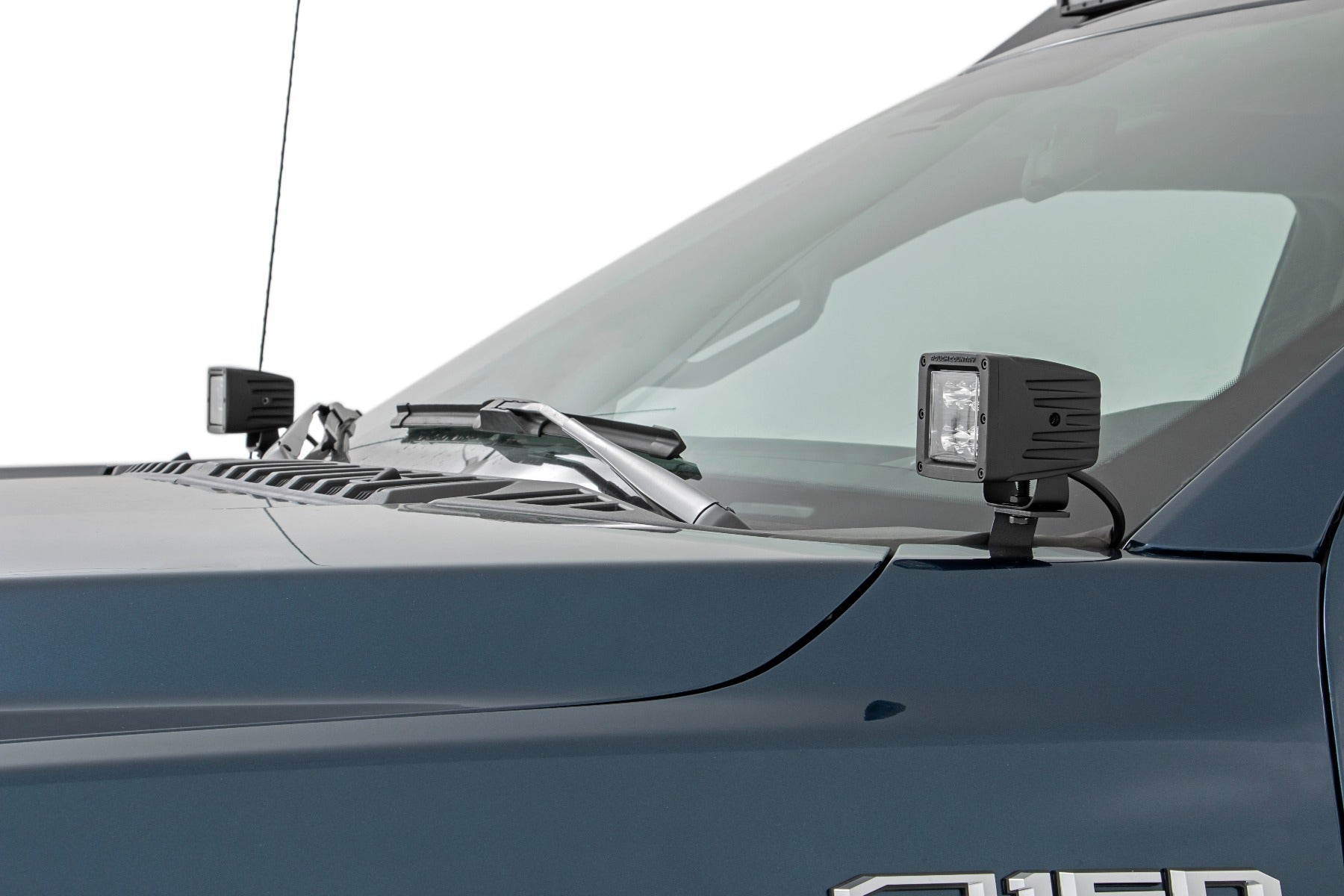 Rough Country | LED Light Kit | Ford 2-inch LED Lower Windshield Flood Pattern Ditch Kit 15-21 Ford F-150 Rough Country | 71029