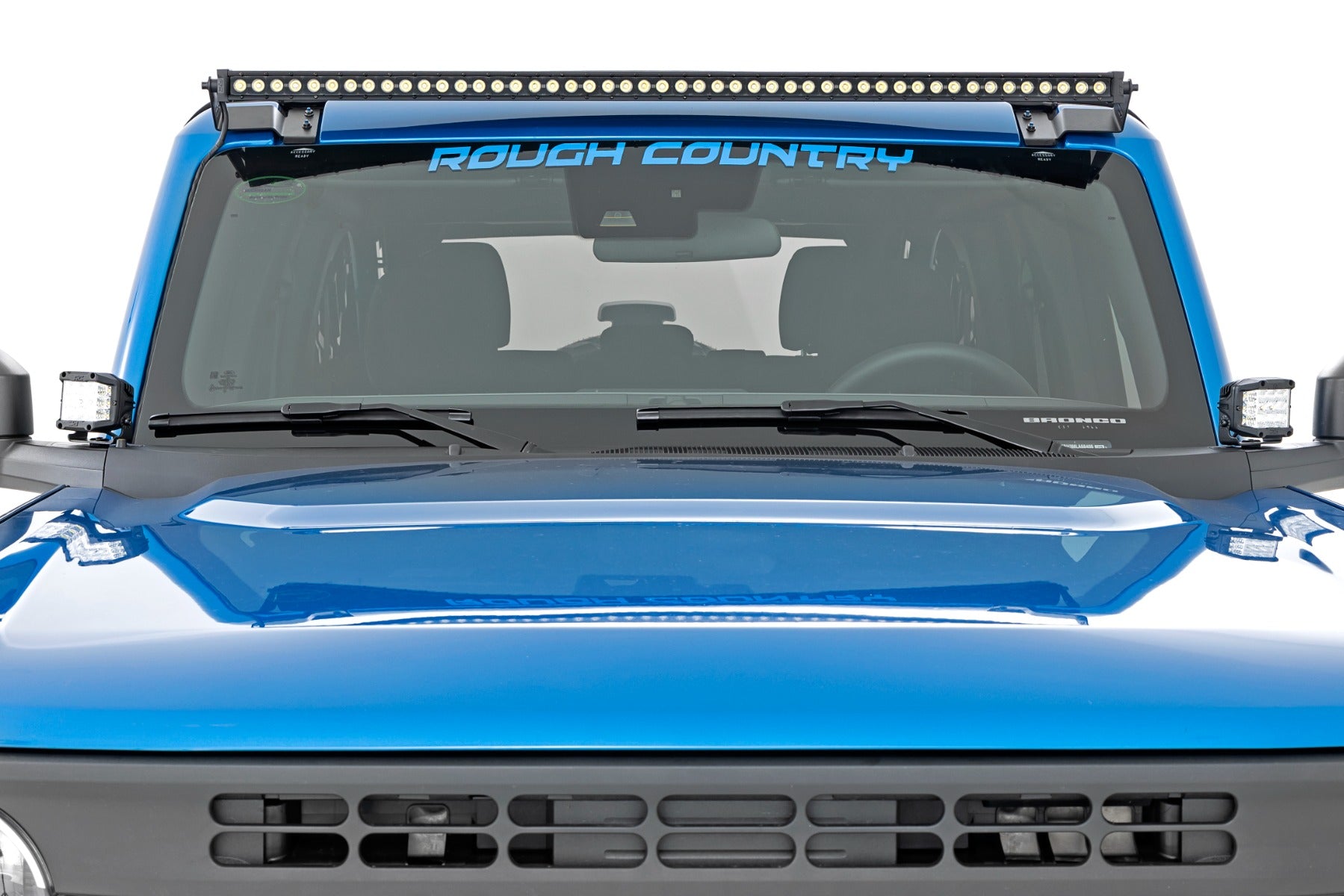 Rough Country | LED Light Bars | LED Light Ditch Mount 2 Inch Chrome Series Pair Wide 21-UP Ford Bronco Rough Country | 71050