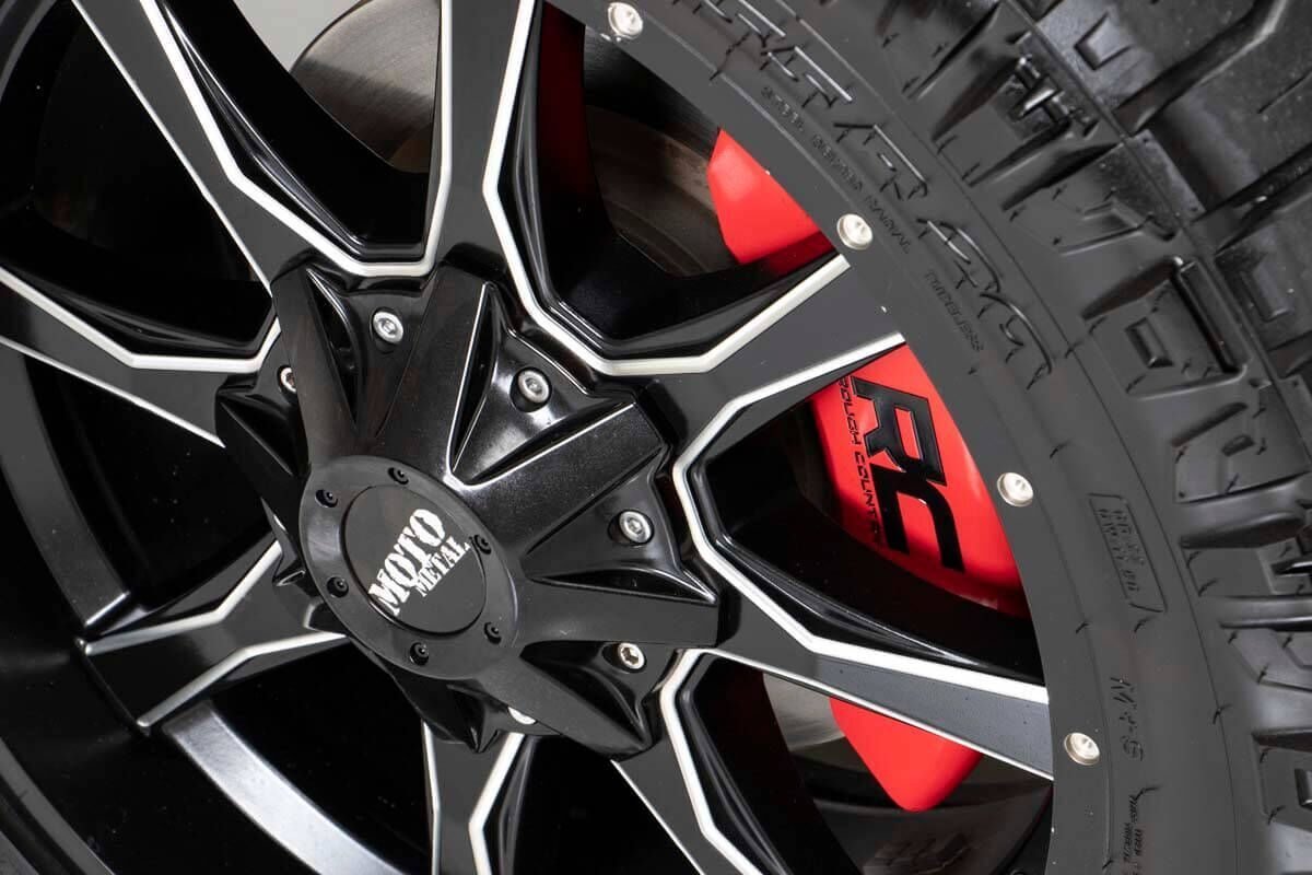 Rough Country | Brake Caliper|Brakes|Suspension / Steering / Brakes | RC Caliper Cover Red Mechanical RR Brakes 15-20 Ford F-150 2WD/4WD Rough Country | 71120
