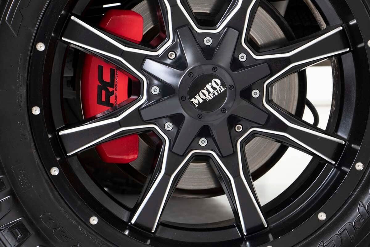 Rough Country | Brake Caliper|Brakes|Suspension / Steering / Brakes | RC Caliper Cover Red Mechanical RR Brakes 15-20 Ford F-150 2WD/4WD Rough Country | 71120