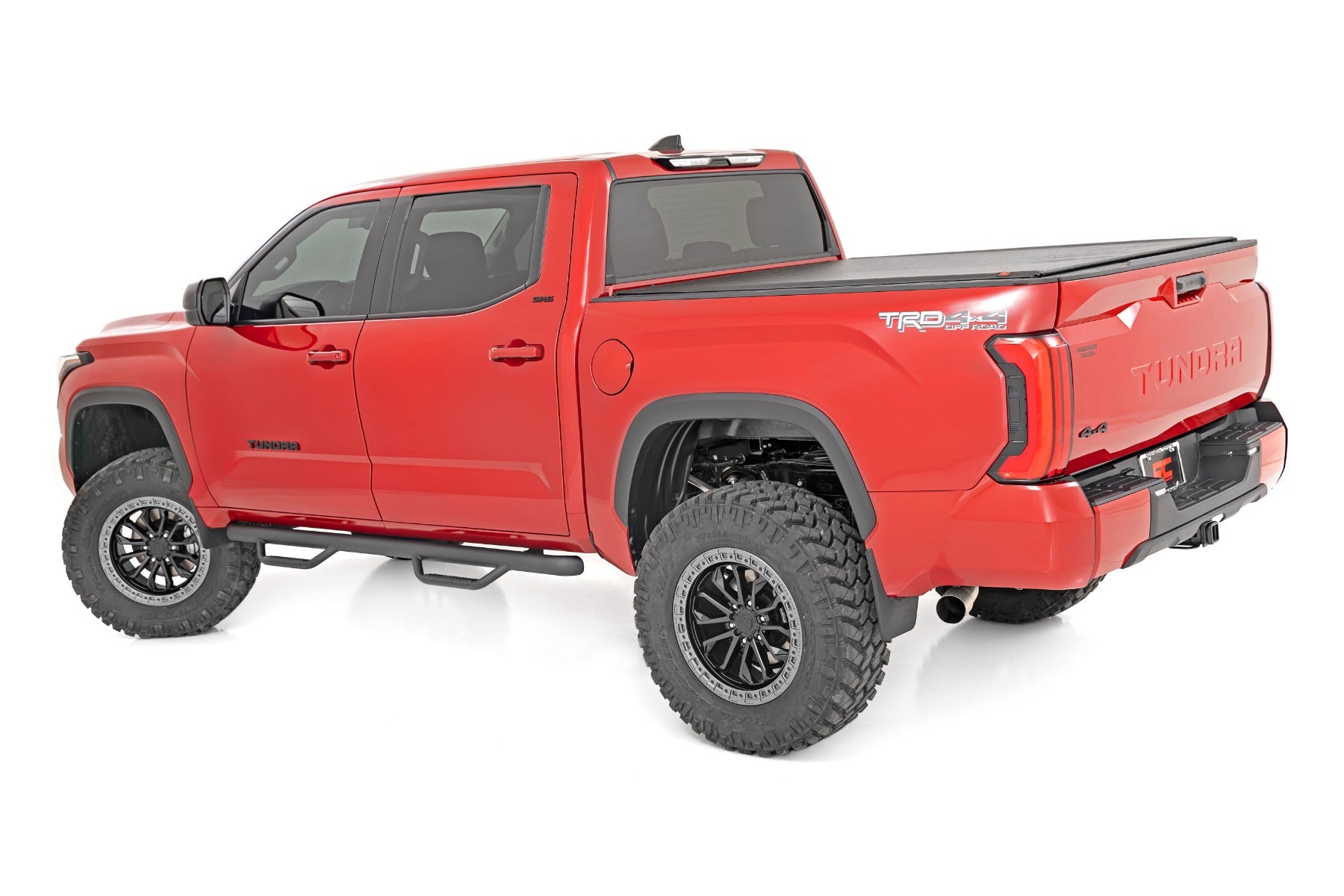 Rough Country | Nerf Bars|Side Steps / Running Boards|Exterior Parts & Car Care | Nerf Steps Cab Length Crew Max Toyota Tundra 2WD/4WD (22-23) Rough Country | 72002