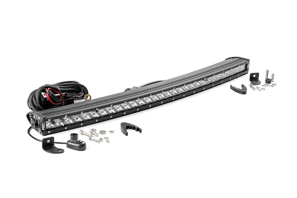 Rough Country | LED Light Bars | 30 Inch Curved CREE LED Light Bar Single Row Chrome Series Rough Country | 72730