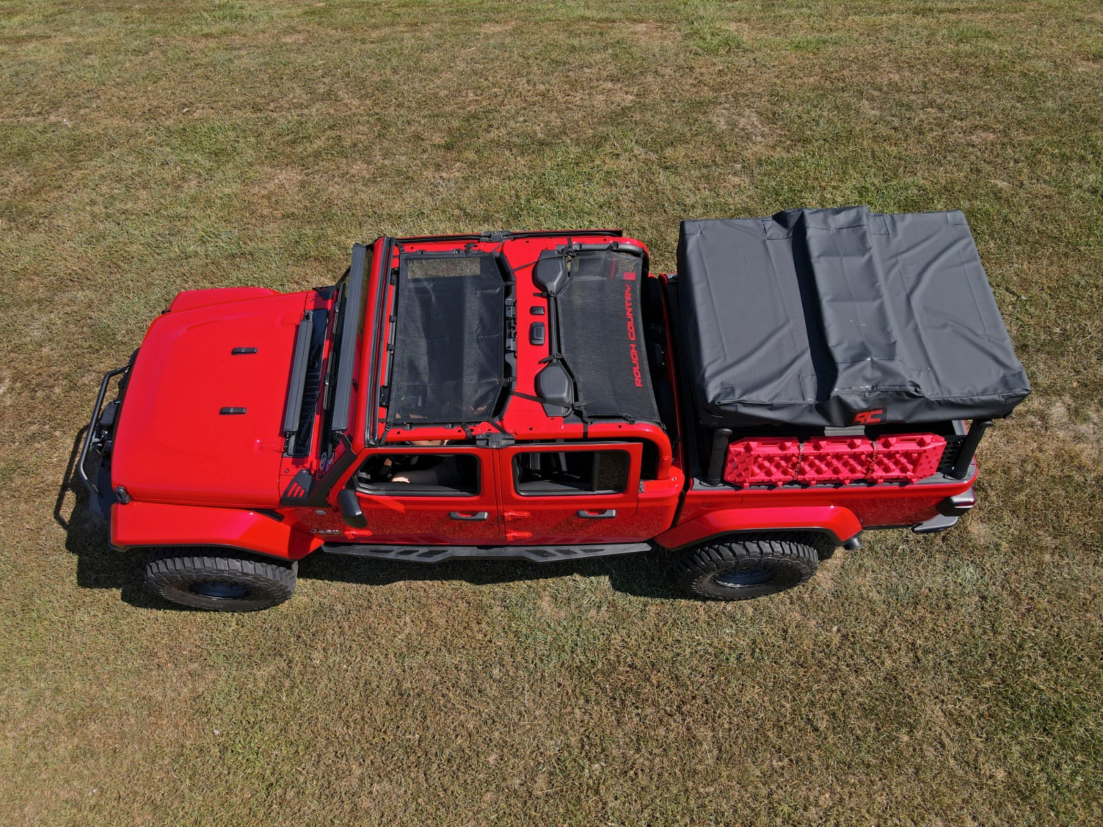 Rough Country | Bikini Tops | Mesh Bikini Top Plus Black Jeep Gladiator JT 4WD 20-Up Rough Country | 85118