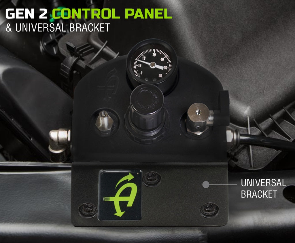 Up Down Air | Tire Inflation System | Tire Inflator System 4 Tire Universal With Box, Fittings, Hoses and Storage Bag Black UP Down Air | 88-9999