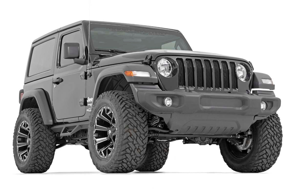 Rough Country | Side Steps | Jeep Contoured Drop Steps 18-20 Wrangler JL 2 Door Rough Country | 90761