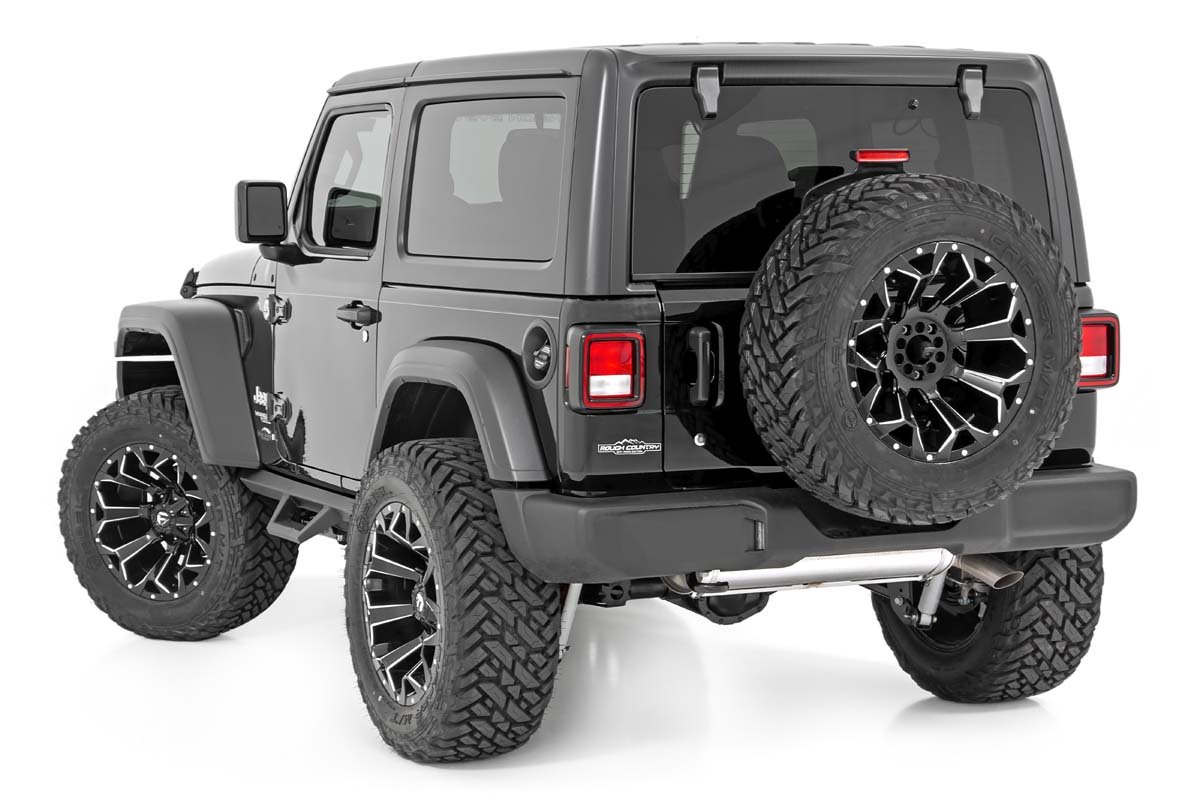 Rough Country | Side Steps | Jeep Contoured Drop Steps 18-20 Wrangler JL 2 Door Rough Country | 90761