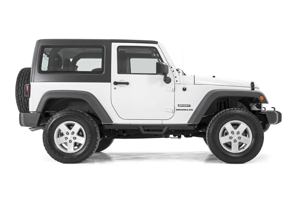 Rough Country | Side Steps | Jeep Contoured Drop Steps 07-18 Wrangler JK 2 Door Rough Country | 90763