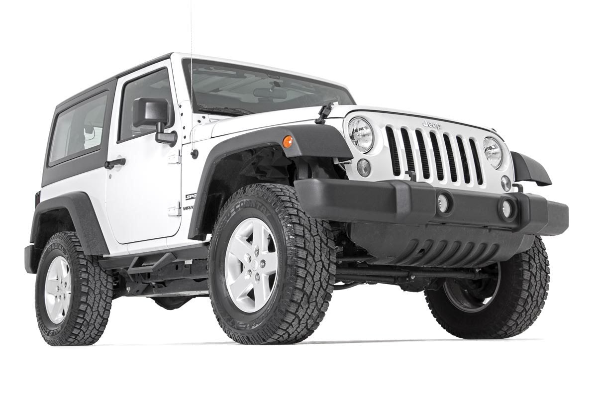 Rough Country | Side Steps | Jeep Contoured Drop Steps 07-18 Wrangler JK 2 Door Rough Country | 90763