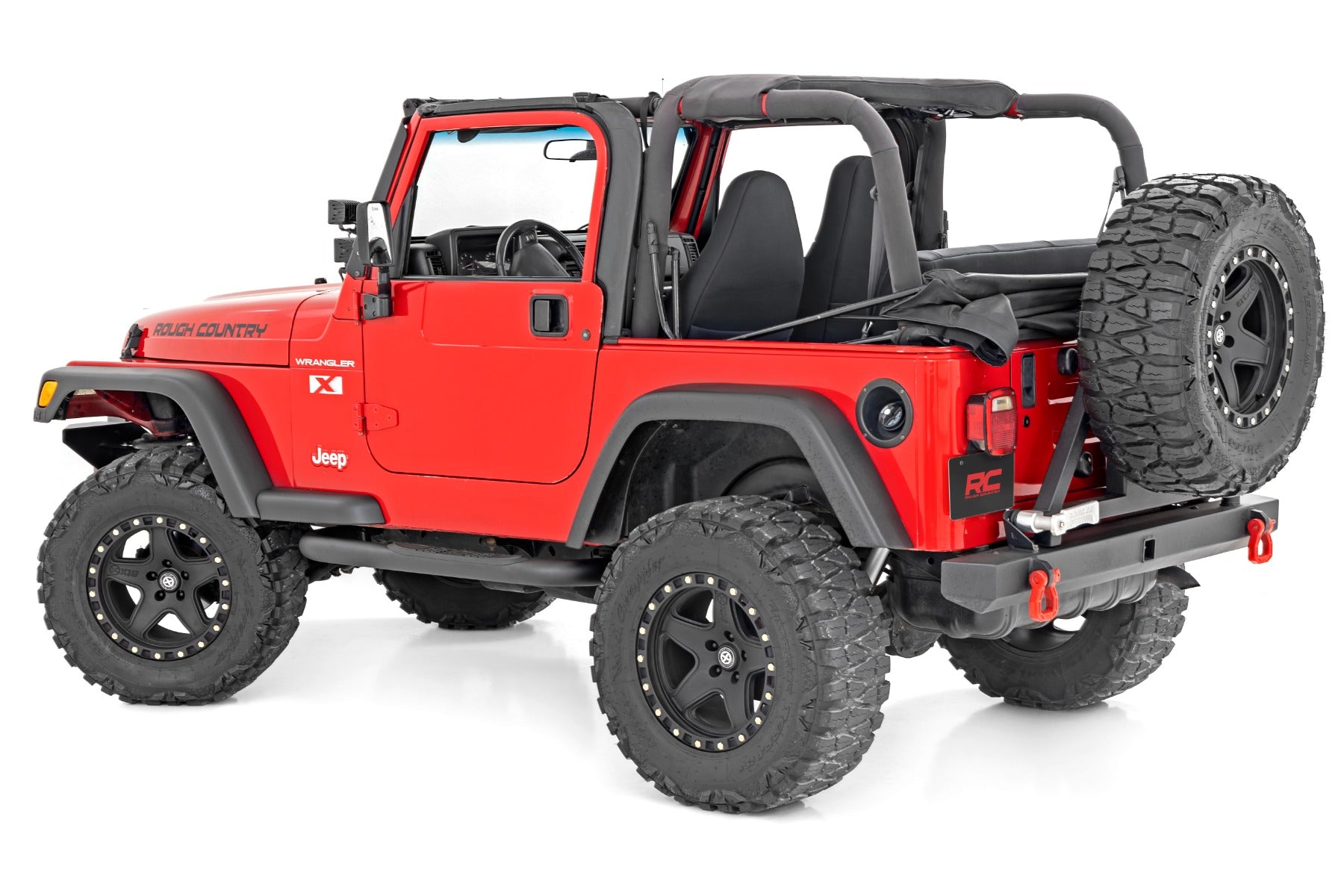 Rough Country | Nerf Bars | Nerf Bar 3.0 Inch 97-06 Jeep Wrangler TJ/87-95 Wrangler YJ Rough Country | 90799