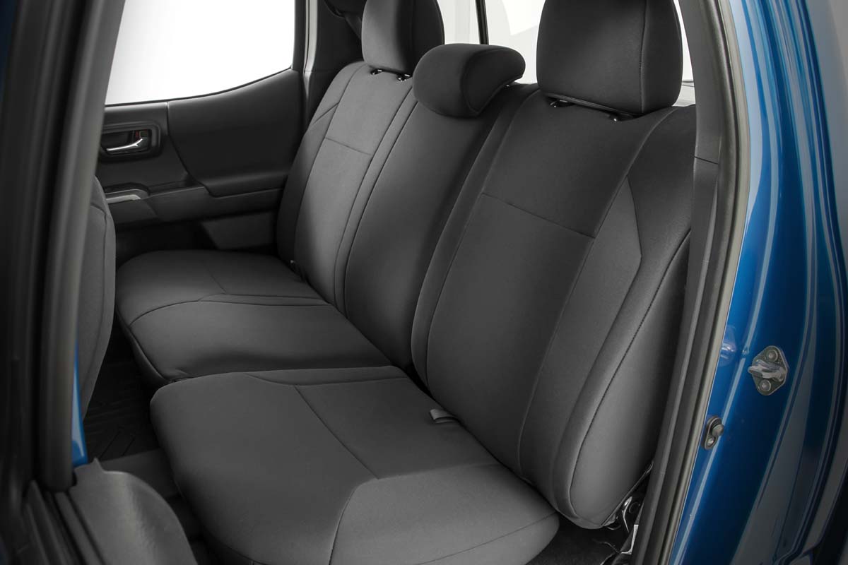 Rough Country | Seat Cover | Tacoma Neoprene Front and Rear Seat Covers For 16-Pres Toyota Tacoma Crew Cab Rough Country | 91031