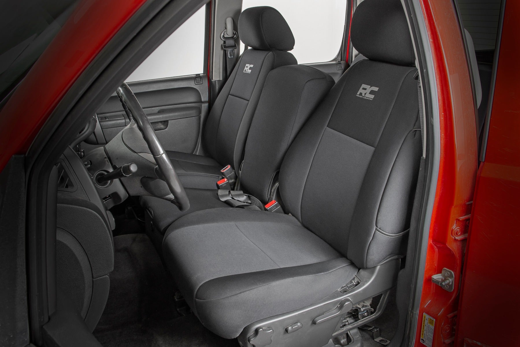 Rough Country | Seat Cover | GM Neoprene Front and Rear Seat Covers Black (07-13 1500/11-13 2500) Rough Country | 91033