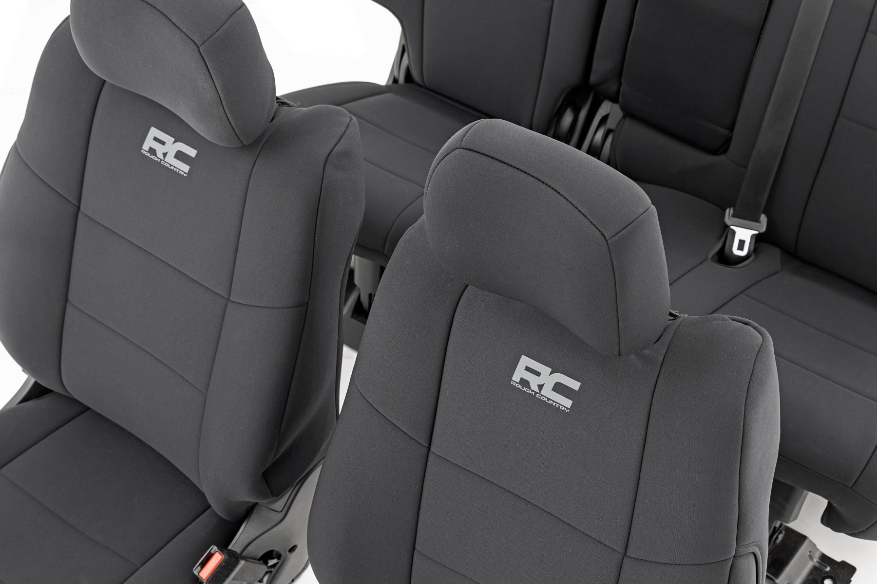 Rough Country | Seat Cover | Seat Covers Front Row and Rear Row Bench Jeep Grand Cherokee WK2 2WD/4WD (11-22) Rough Country | 91046